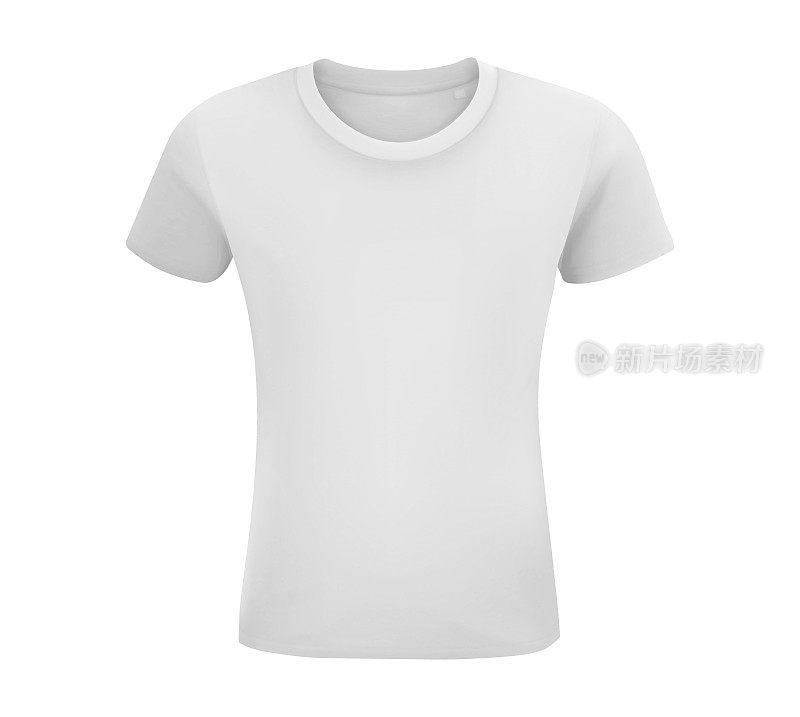 Men white and black t-shirt mockup. Front and back isolated on a white background. Black, gray and white front design. Vector template.
